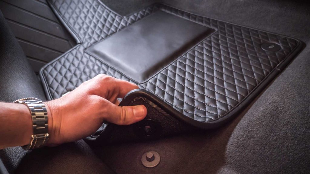 quilted leather floor mats